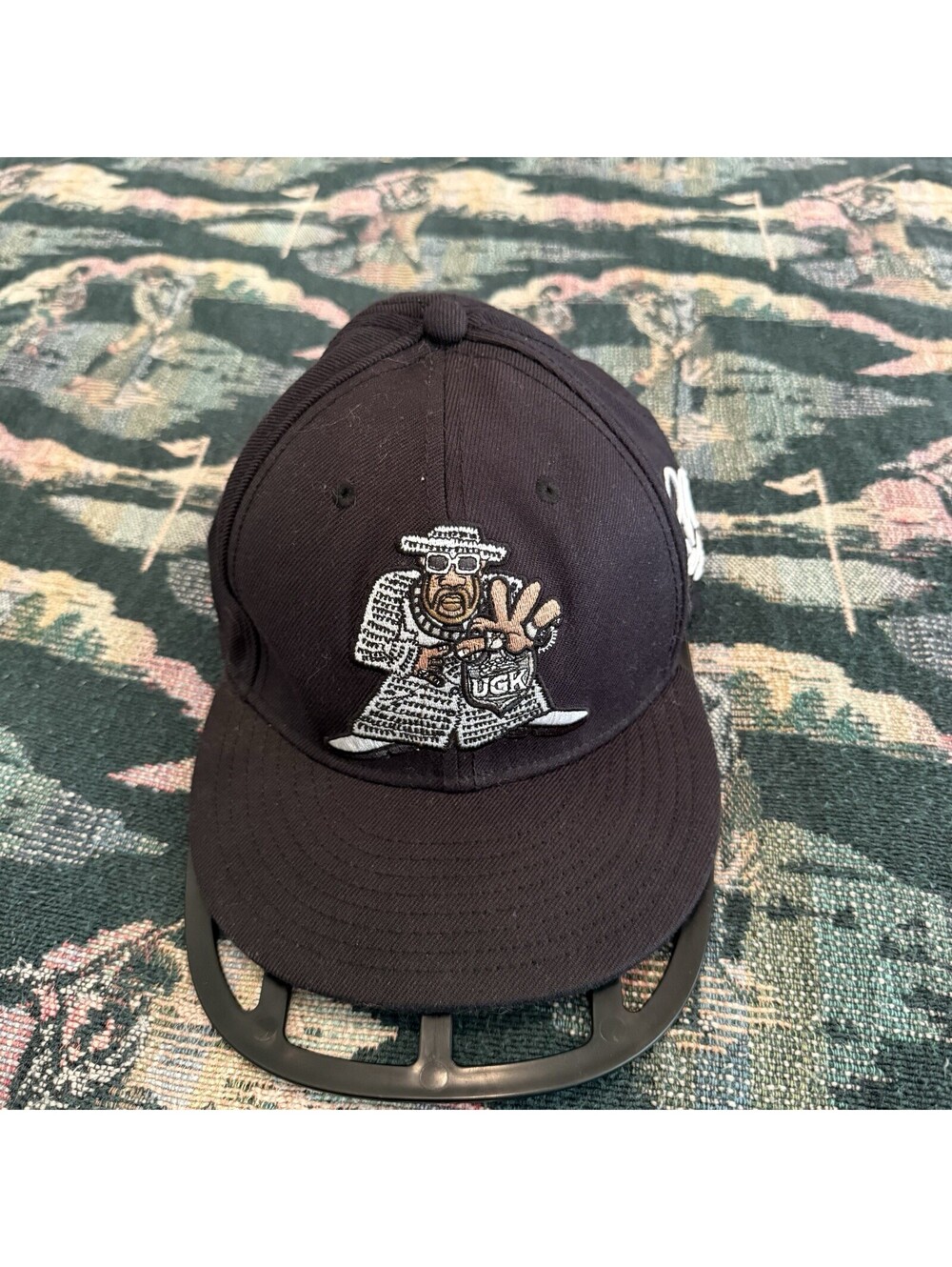 Vintage Pimp C UGK Rap R&B Fitted Designer Black Hat Size 7 3/8 by Algierz Gear
